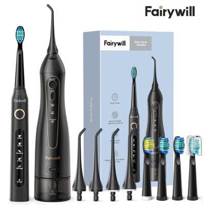 Fairywill Sonic Elektrische Schallzahnbürste Kabellos Munddusche Wasser Flosser