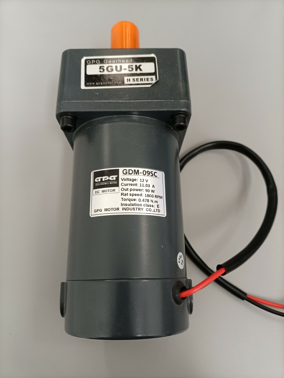 Gear Head Electric Motor 12V GPG H Series 5GU5K, 90W Output eBay