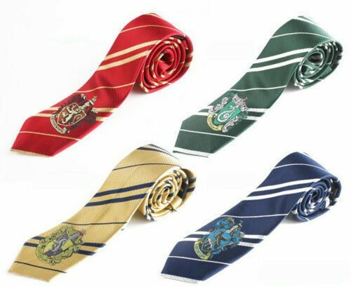 For Harry Potter Halloween Gryffindor Slytherin Hufflepuff Ravenclaw Necktie Tie - Picture 1 of 10