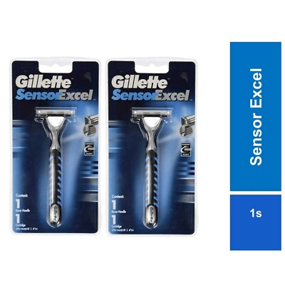 2 pcs GILLETTE Sensor Excel Razor & Refillable ,Free Shipping | eBay