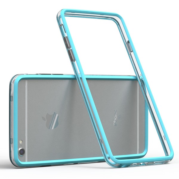 Bumper FüR Apple Iphone 6 / 6S Case Wallet Schutz HüLle Cover Hellblau-image