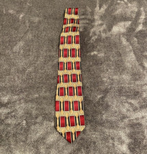 Vintage Cocktail Collection NeckTie Geometric Multi Color 100% Silk Made in USA