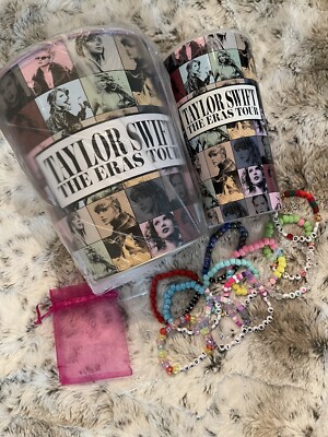 **Brand New** Taylor Swift Eras Tour AMC Popcorn Tin, Cup, & Bracelets!