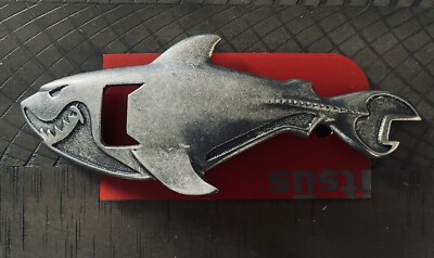 #ad Shark Belt Buckle•BOTTLE OPENER•ITSUS•VINTAGE $50.00