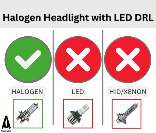 For Dodge 2014-2015 Durango Halogen Headlights Pair with LED DRL Left&Right-CAPA - Picture 6 of 9