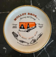 Vtg Transportation Ash Tray New York, Nassau, Queens, Brooklyn. Malloy Bros Mvg