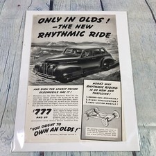 1939 General Motors Oldsmobile Car Vintage Print Ad/Poster Promo Art Magazine Pg
