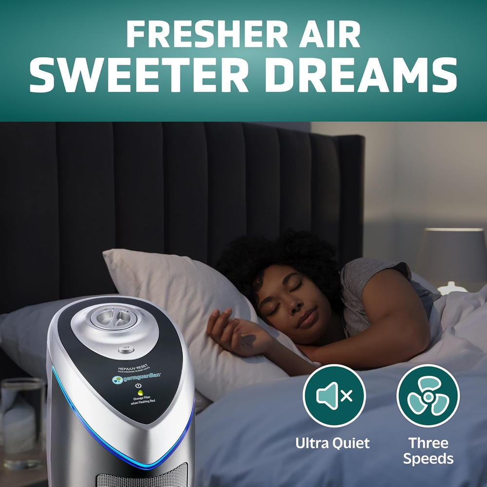 Air Purifier for Home with HEPA Pure Filter, for Wildfire Smoke, Pet Dander, Pol