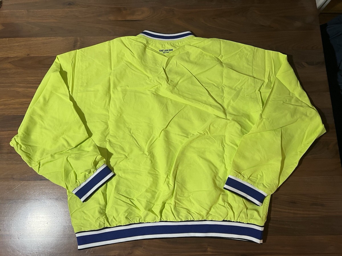 Aime Leon Dore NY Mets Nylon Pullover Warm Up Bright Green