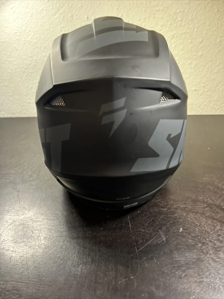 Casco Shift Adulto Etiqueta Blanca Mat Negro/Gris Dirt Bike Extra Pequeño X-pequeño Foto 4 de 4