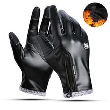 Mens Winter Gloves Leather Warm Fleece Lined Thermal Touchscreen Dress Gloves