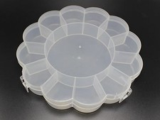 Clear Plastic Flower Box Case 13 compartments Beads Display Storage Container