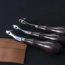 Leather Carft Adjustable Stitch Line Creaser Press Edge Groover Tools Walnut