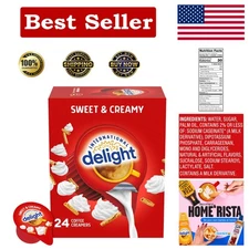 No-Refrigeration Sweet & Creamy Coffee Creamer Singles - 24 Count for On-the-Go