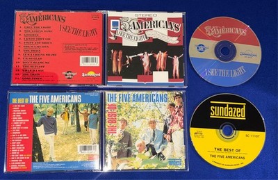 (2) OOP 5/Five Americans CD Sundazed I See Light/Best of CLEAN DISCS