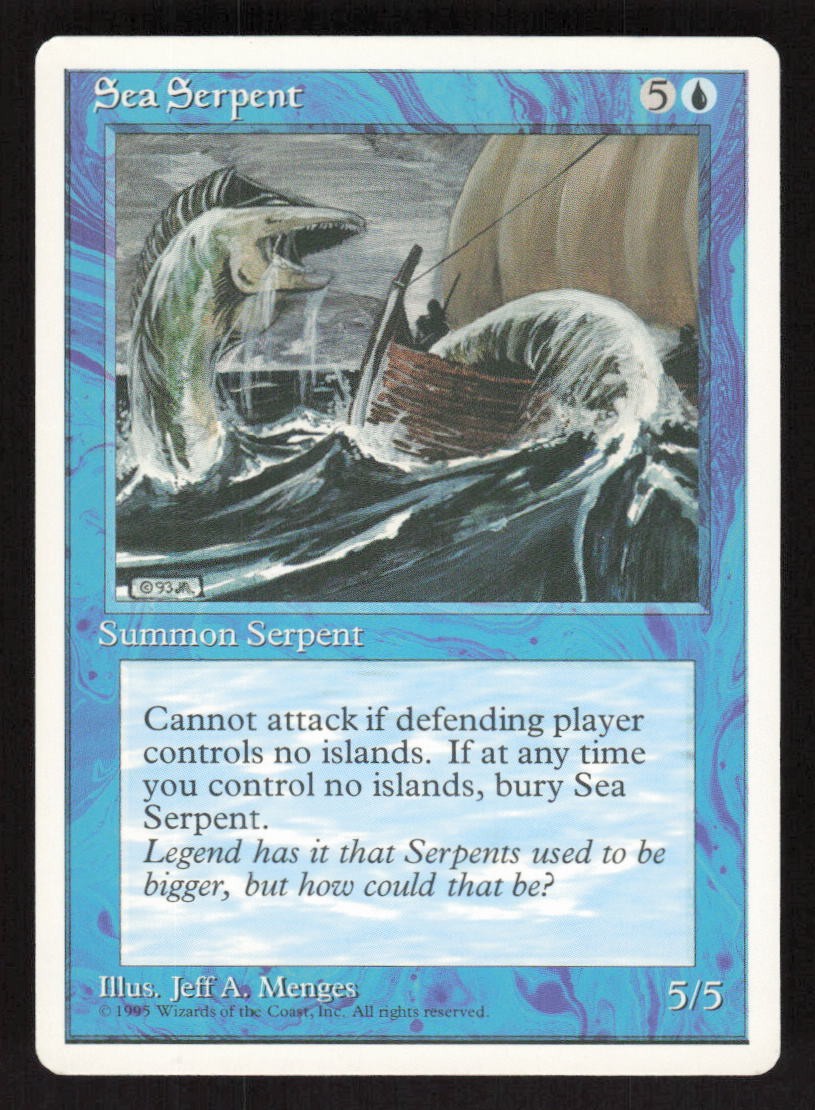 1995 Sea Serpent Fourth Edition MTG