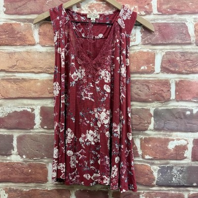 Lucky Brand Dress Womens XL Red Floral Lace V Neck Swing Trapeze Sundress Boho | eBay Lucky Brand Dress Womens XL Red Floral Lace V Neck Swing Trapeze Sundress Boho | eBay
