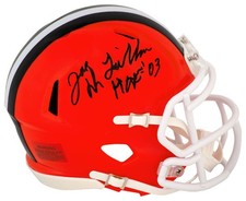 Joe DeLamielleure Signed Browns Riddell Speed Mini Helmet w/HOF'03 -SCHWARTZ COA