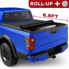 6.8FT Roll Up Truck Bed Tonneau Cover For 2017-2024 Ford F-250 F-350 Super Duty