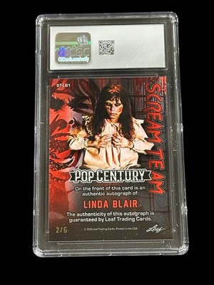 Linda Blair The Exorcist Leaf Metal Pop Century Purple Signed