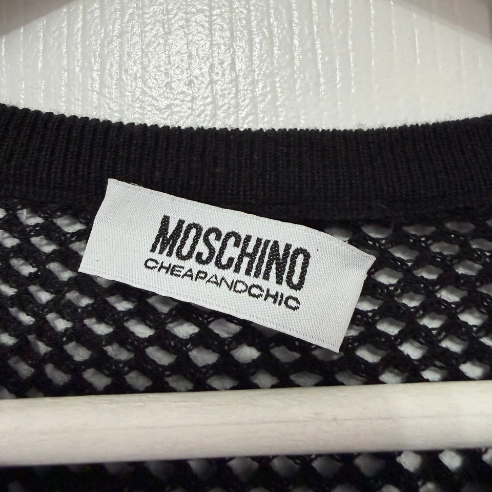 Moschino Jersey Negro Barato y Elegante con Acento Floral Crochet Talla 14 Foto 2 de 4