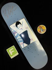 RARE SIGNED Patrick Nagel Greg Lutzka Darkstar Art Skateboard Deck AUTOGRAPHED