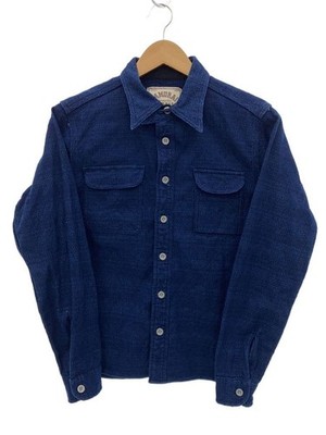 SAMURAI JEANS Blue Cotton Long Sleeve Shirt SSS20-01 Size M Made