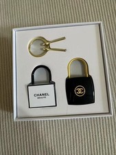 CHANEL PadLock Lock Key Set Rare Counter VIP Giveaway Gift Bag Charm Keychain