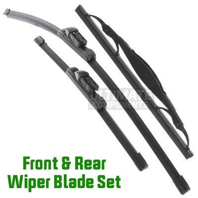 Front & Rear Windscreen Wiper Blades Set For Vauxhall Mokka 2012-2017 Exact Fit