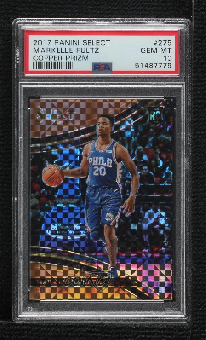 2017 Select Courtside Copper Prizm 34/49 Markelle Fultz #275 PSA 10 GEM MT 0x5w