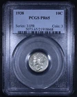 1938 Mercury Dime - 10c PCGS PR65 - Tough Coin!