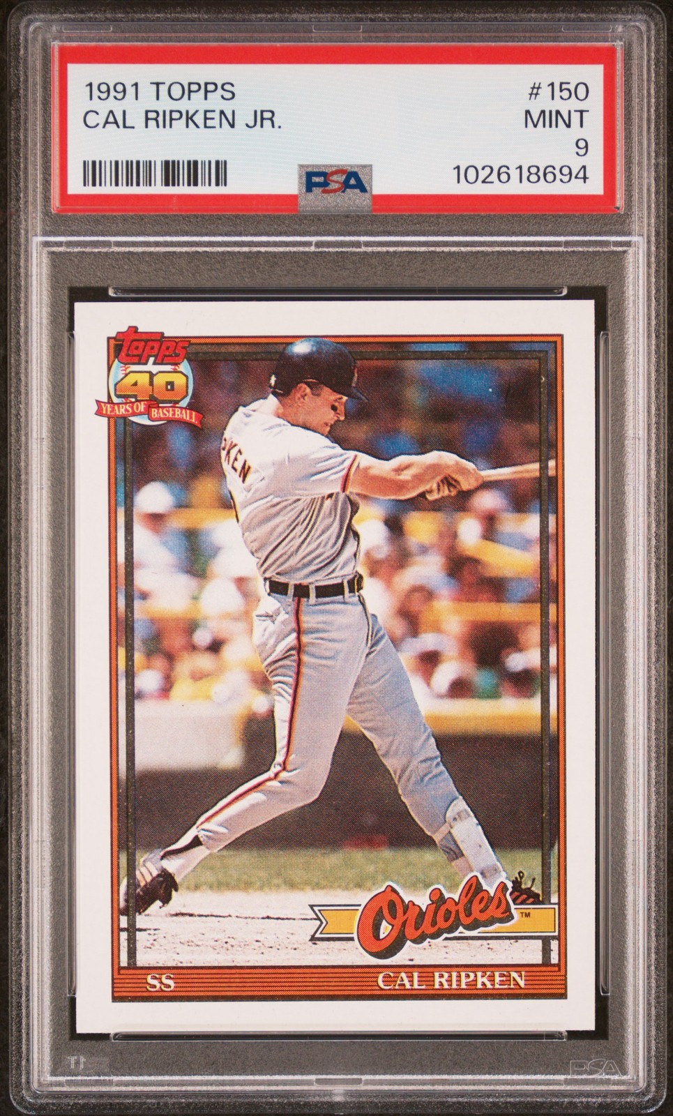 1991 TOPPS #150 CAL RIPKEN JR. PSA 9