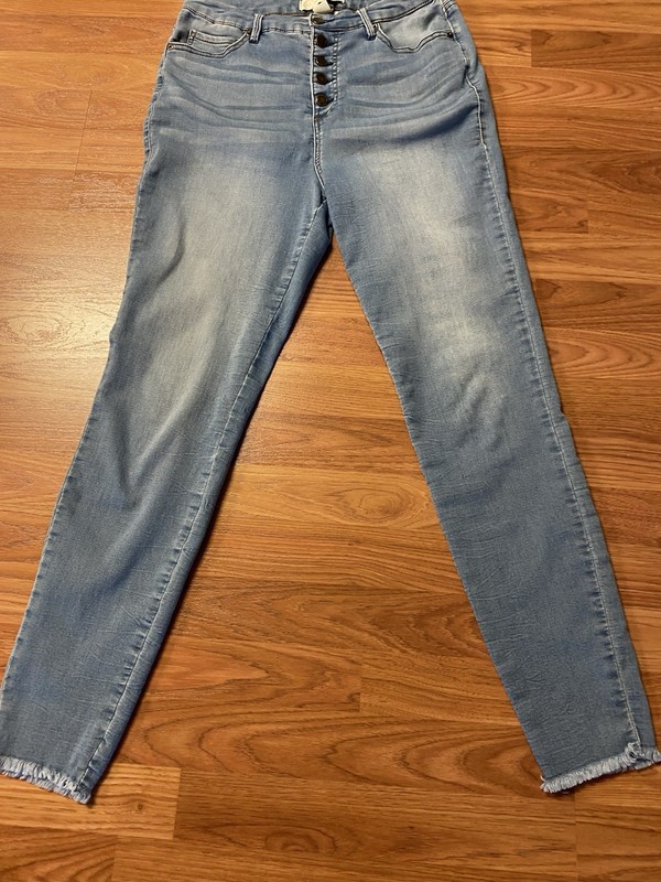 Est. 1946 Denim Women's Blue Ankle Skinny Jeans Button Down 5-Pocket Size 10
