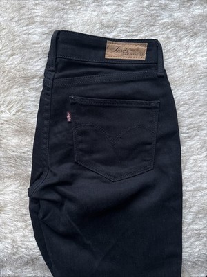 Levi s Jeans W27 Modell Bold Curve Skinny Hose S Damen Schwarz Stretch H76