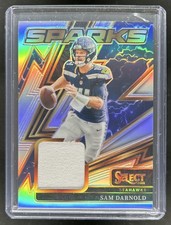 2025 Panini Select Sam Darnold Sparks Jersey Silver Prizm #/149 Seahawks