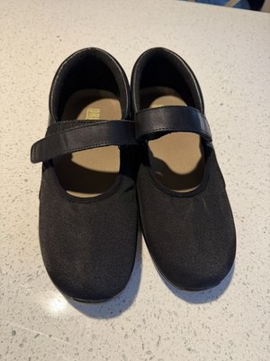 Drew Shoes Mary Jane Magnolia Black Leather  Womens Walking Orthopedic Sz 9.5  W