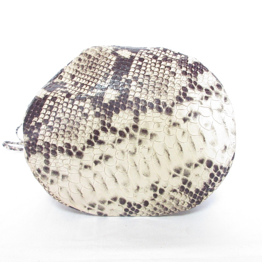 MARCO MASI Python Pattern Drawstring Bag in Beige… - image 4