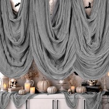 600 x 80 in Halloween Creepy Cloth for Yard and Outdoor Decorations Gray