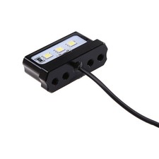 12v Universal Cnc Aluminum Motorcycle White Number License Plate Light Led M