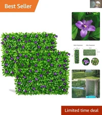 Elegant 2PCS Expandable Faux Ivy Fencing Panels for Backyard Privacy & Style