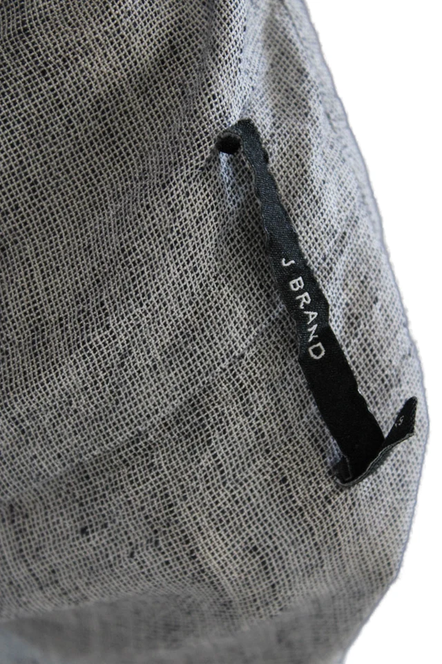 Camiseta sin mangas básica de mezcla de lino gris marca J para mujer talla XS Foto 4 de 4