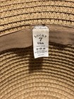 Lucky 7 Womens Sun Hat Wide Brim Pink Flowers On Rope 5” Brim Paper — photo 2
