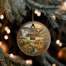 Zambia Ornament  Ceramic Travel Decoration