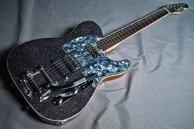 SCHECTER L-PT-AL-BB/BKSP/R Black Sparkle Telecaster Type Electric Guitar