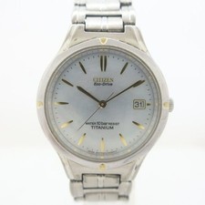Citizen E110-K18116 Titanium Eco-Drive Mother of Pearl Date Watch 34.4mm