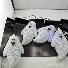 HALLOWEEN GHOST LIGHTS LIGHT SET NEW NIB INDOOR OUTDOOR LED BLINKING 10 STRING