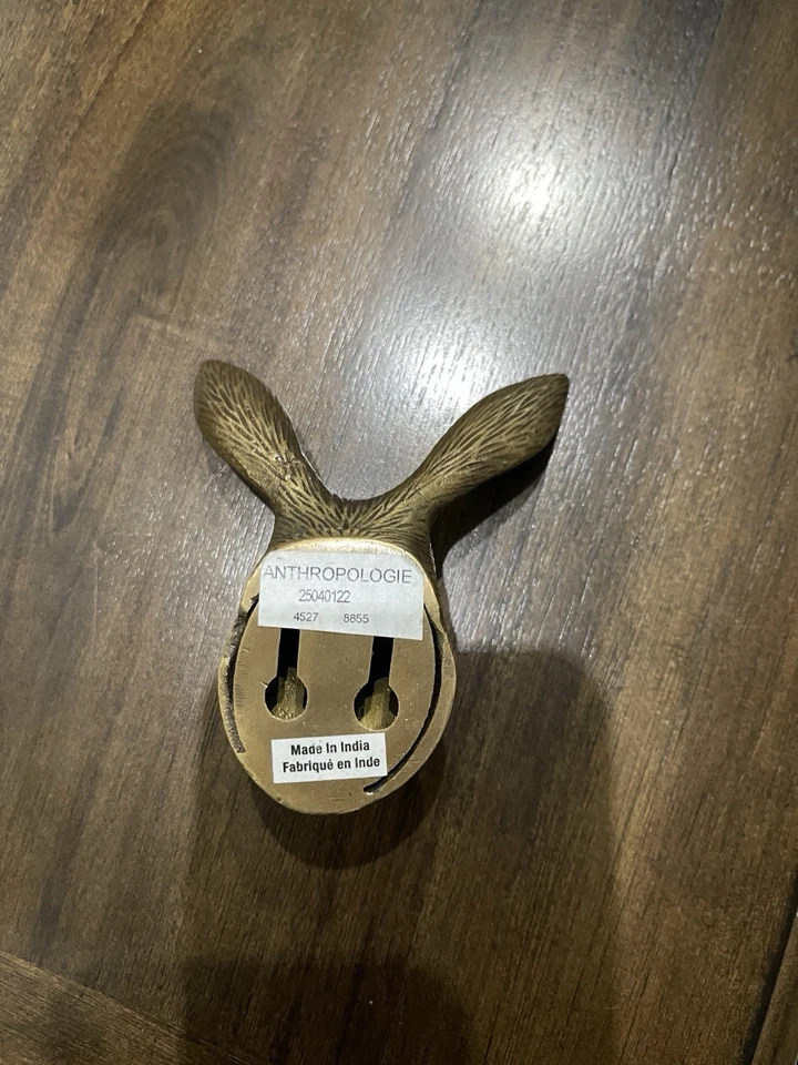Anthropologie через лес латунный кролик крюк новый - Изображение 2 из 4