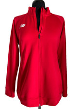 New Balance Women's Red Knit Training Jacket Size L Style TMWJ720