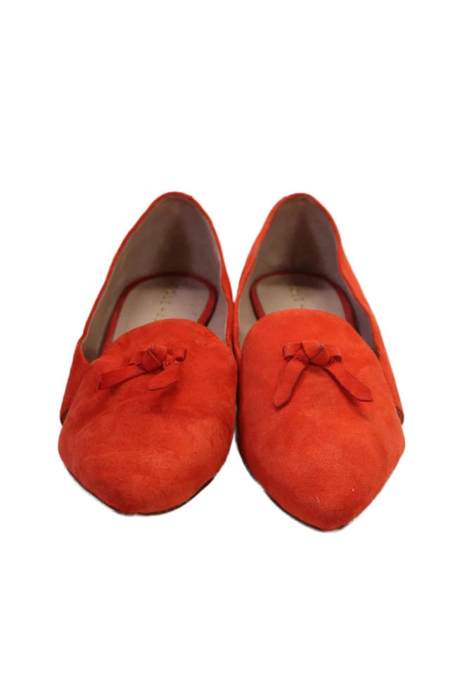 Cole Haan Mujer Gamuza Punta Deslizable Corte Planos Naranja Talla 7.5 B Foto 2 de 4