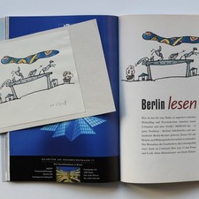 Horst Hussel Zeichnungen Illustrationen Berlin Merian Aquarell signiert 1998